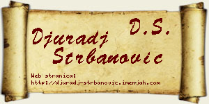 Đurađ Štrbanović vizit kartica